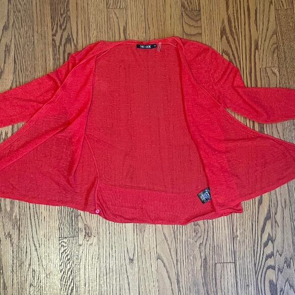 Cherry red Nic+Zoe wrap cardigan - Picture 4 of 5